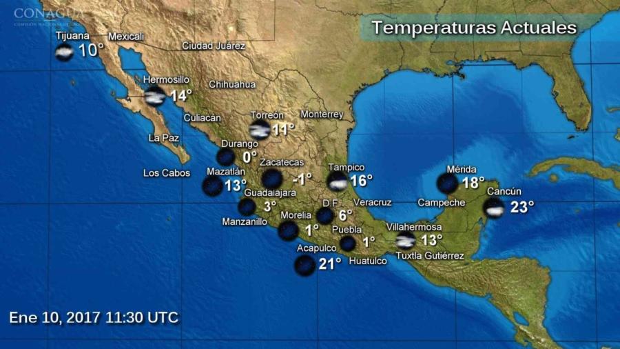 Prevalecerá clima frío durante mañana y noche en la mayor parte de México
