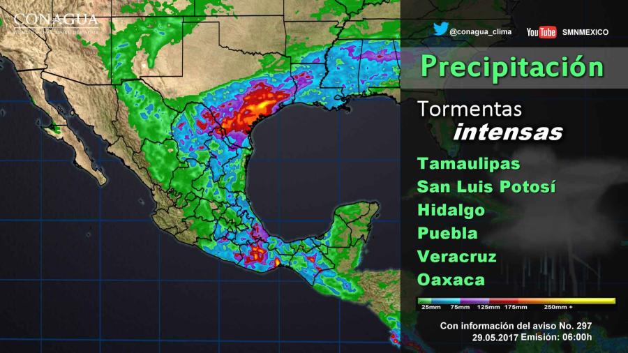 Potencial de lluvias prevalecerá en al menos 28 entidades del país