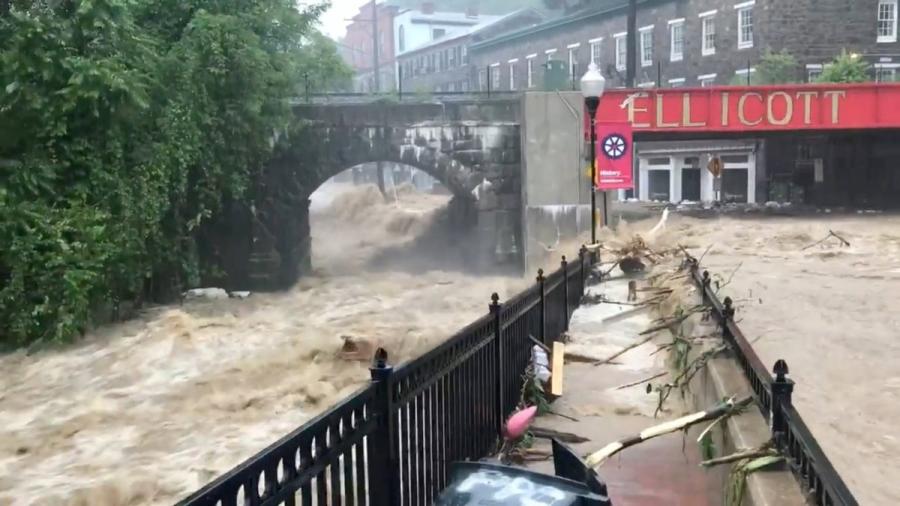 Al menos un desaparecido tras inundaciones relámpago en el estado de Maryland