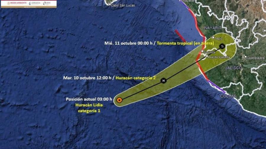 Hay 6 mil elementos de Fuerzas Armadas en alerta por huracán ‘Lidia’: AMLO