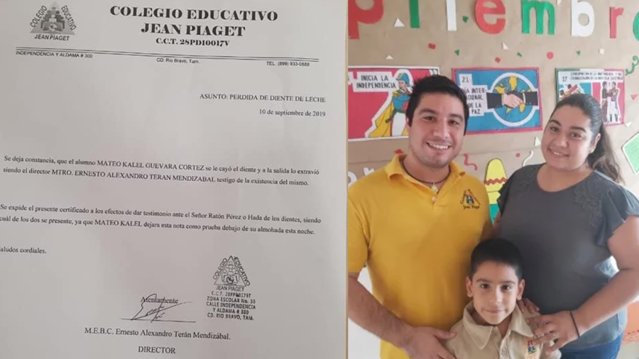 Pequeño pierde su diente en la escuela y director hace oficio para el Ratoncito Pérez