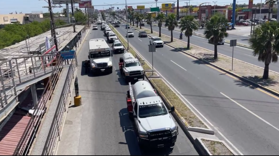 Gaseras de Reynosa protestan con caravana; exigen precio justo por litro de gas