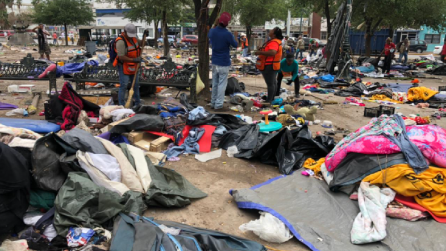 Así luce la Plaza de las Américas tras desalojo de migrantes 