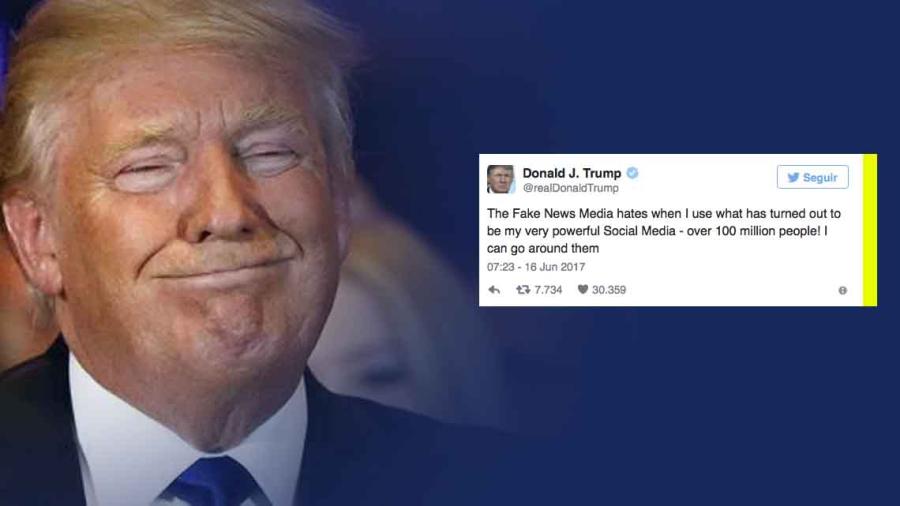  Trump presume contar con 100 millones de seguidores en redes sociales