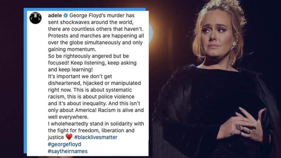 Adele envía mensaje sobre asesinato de George Floyd
