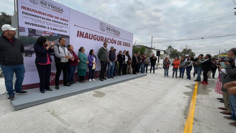 Invierten 3 mdp en pavimentación en colonia Capitán Carlos Cantú