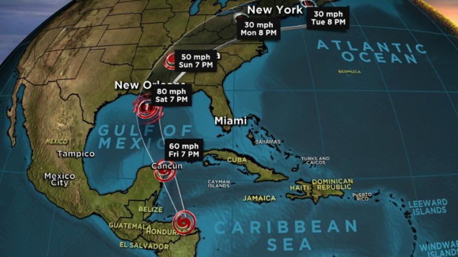 Alerta amarilla por "Nate" en Quintana Roo