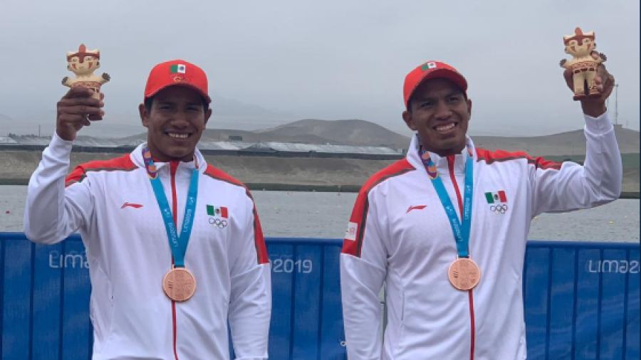 Quirino y Camilo ganan medalla de bronce en canotaje panamericano