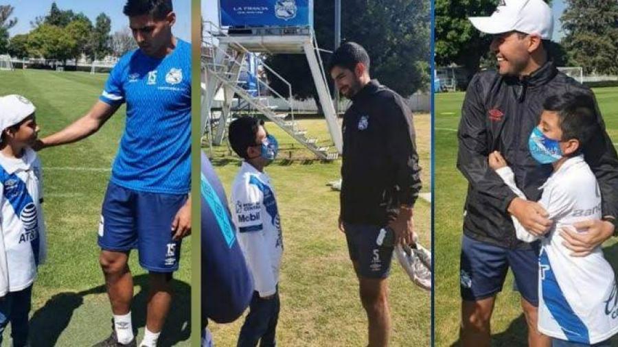 El Puebla cumple sueño de niño que lloró con chilena de Memo Martínez