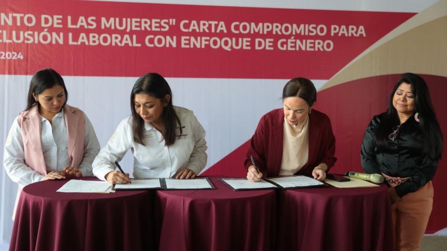 Firman carta compromiso municipio de Nuevo Laredo y Estado para impulsar a mujeres en sector laboral