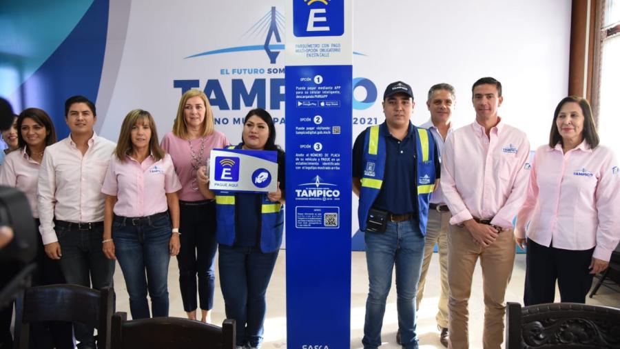 Presentan en Tampico moderno sistema de parquímetros virtuales