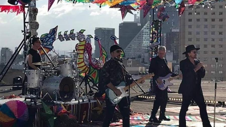 U2 graba video en lo alto de la CDMX