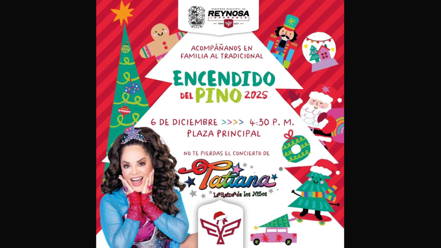 Invita Alcalde Carlos Peña Ortiz al tradicional Encendido del Pino 2025, Reynosa