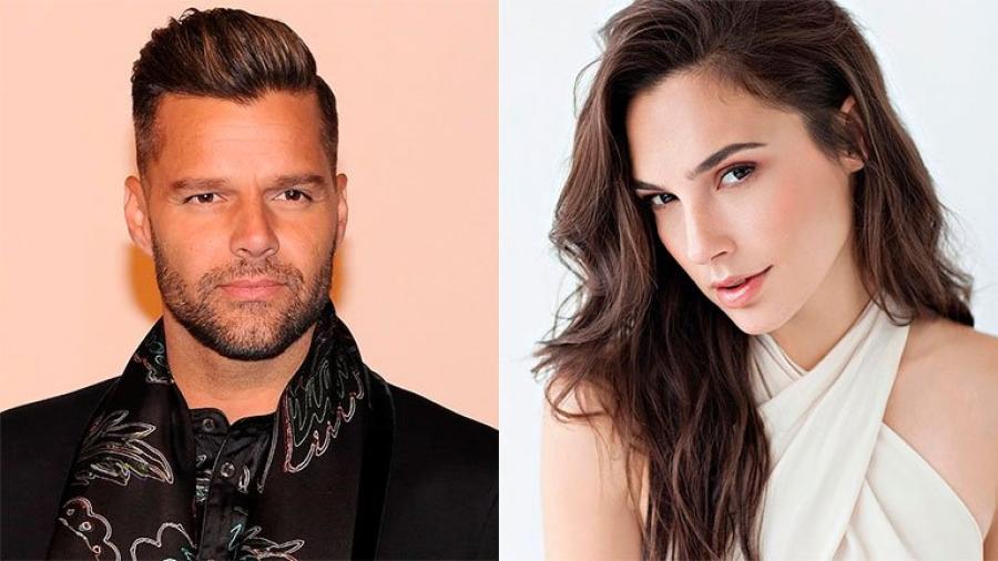 Gal Gadot y Ricky Martin en los Globos de Oro