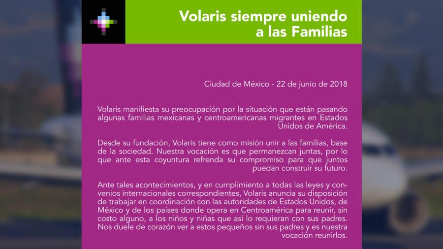 Volaris ofrece vuelos gratis para reunir a familias separadas en EU