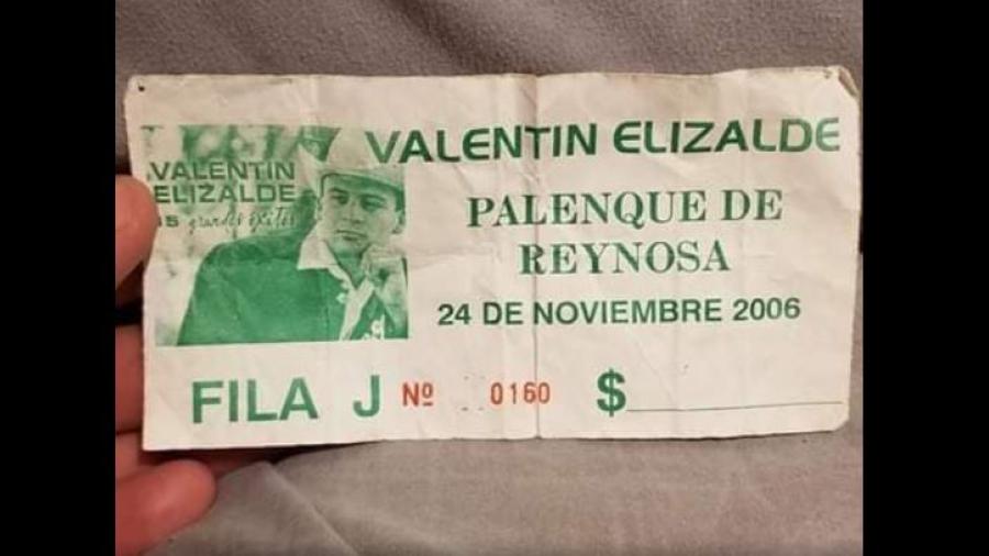 Circulan imágenes de los boletos del último concierto que ofreció Valentín Elizalde