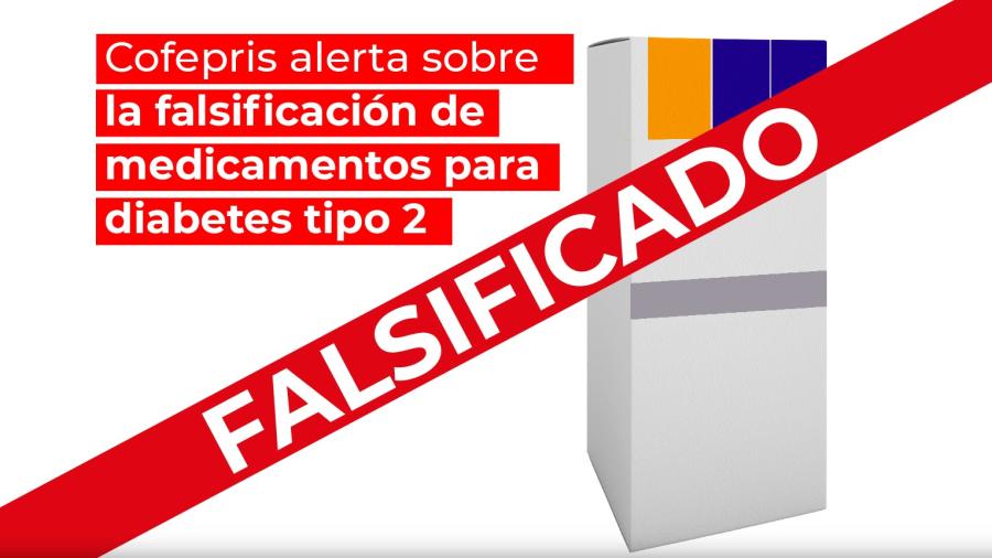 Alerta Cofepris por falsificación de medicamentos para la Diabetes tipo 2