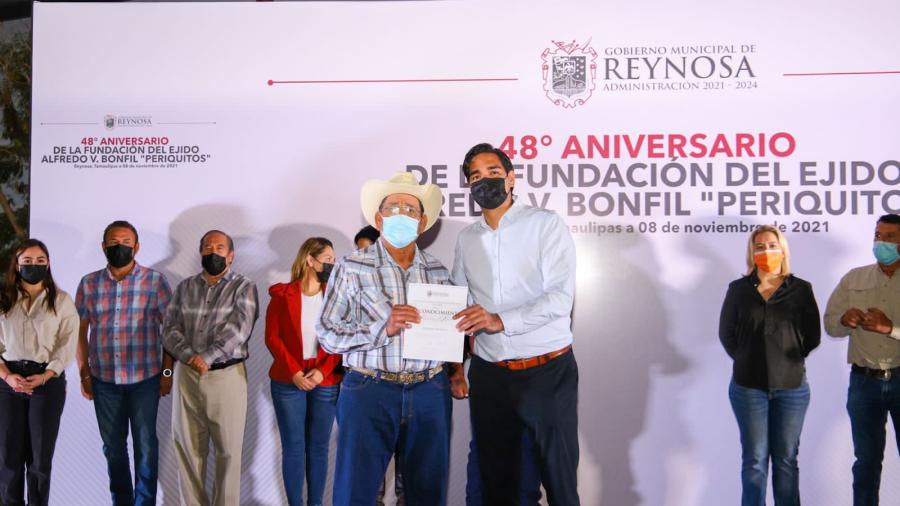 Conmemoran 48 Aniversario del Ejido Alfredo V. Bonfil ‘Periquitos’, “Orgullo para Reynosa”: Carlos Peña Ortiz