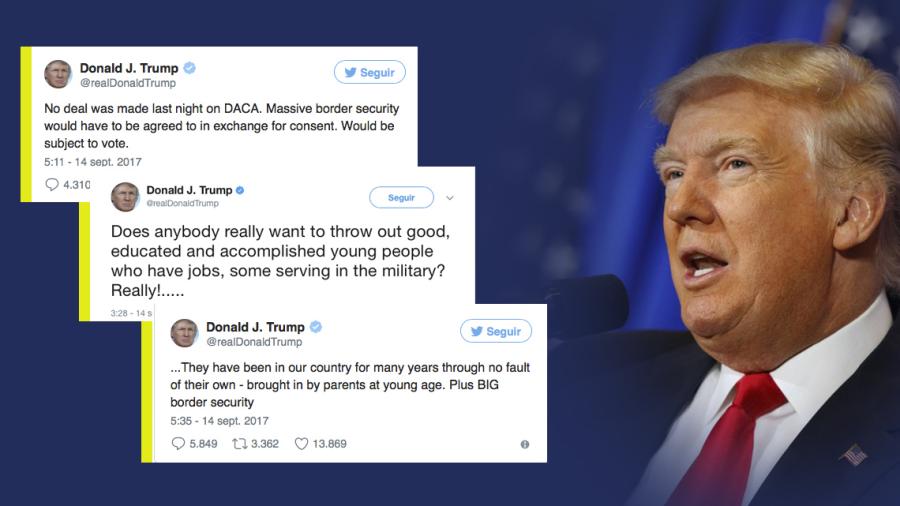 Niega Trump acuerdo con demócratas sobre el DACA