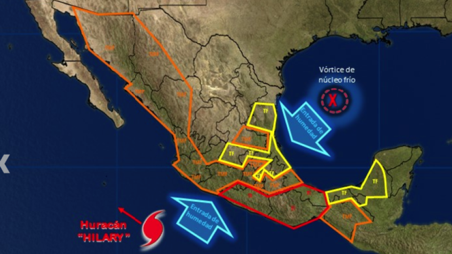 "Hilary" porovocará olas de hasta 3.5 metros