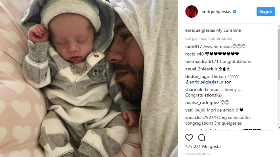 Enrique Iglesias y Anna Kournikova comparten primera imagen de sus bebés