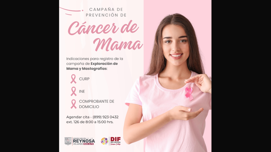 Inicia DIF Reynosa registro para Campaña de Prevención de Cáncer de Mama