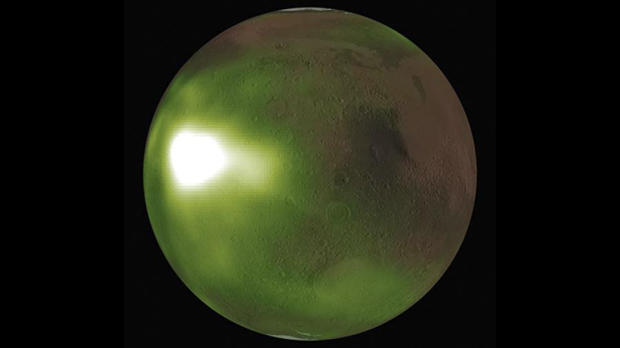 NASA realiza observaciones con luz ultravioleta en cielo de Marte