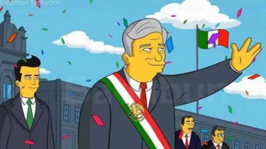 Los Simpson predicen triunfo de AMLO en 2018