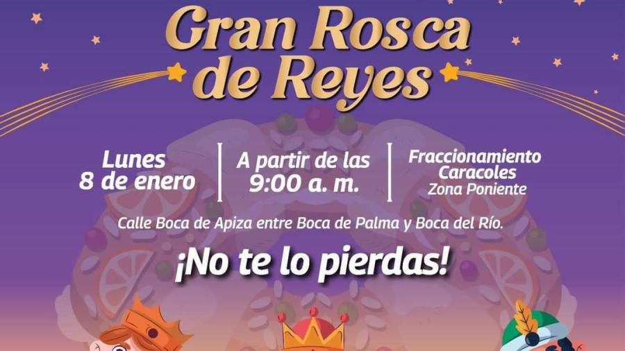 Celebrará Alcalde Carlos Peña Ortiz corte de Gran Rosca de Reyes en Fracc. Caracoles
