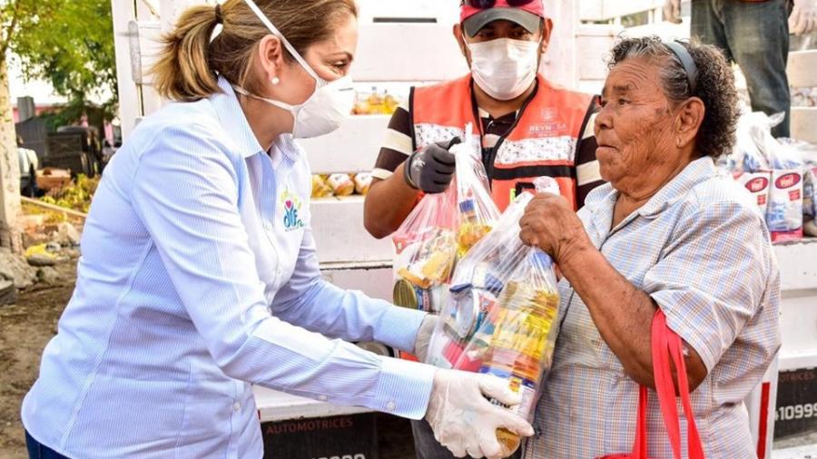 Apoyo alimentario para abuelitos DIF Reynosa
