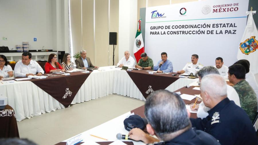 En sesión permanente el Grupo de Coordinación Estatal para la Construcción de la Paz