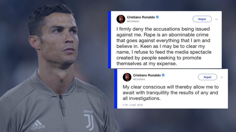 Cristiano Ronaldo niega las acusaciones por violación
