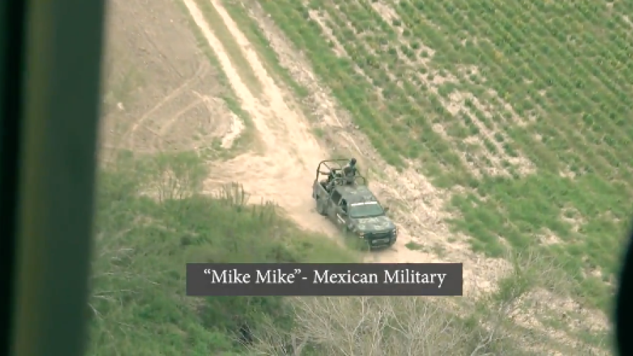 Ejército mexicano en apoyo a la Patrulla Fronteriza para detener cruces ilegales