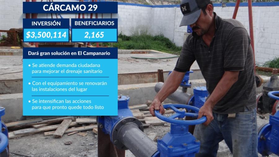 Reparación de cárcamo 29 acabará con derrames de aguas residuales