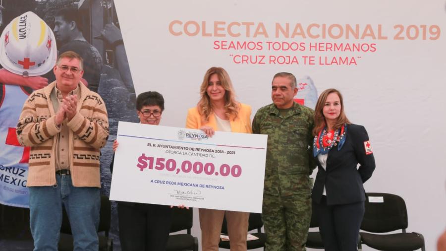 Dona Gobierno Municipal $200 mil a Colecta de la Cruz Roja