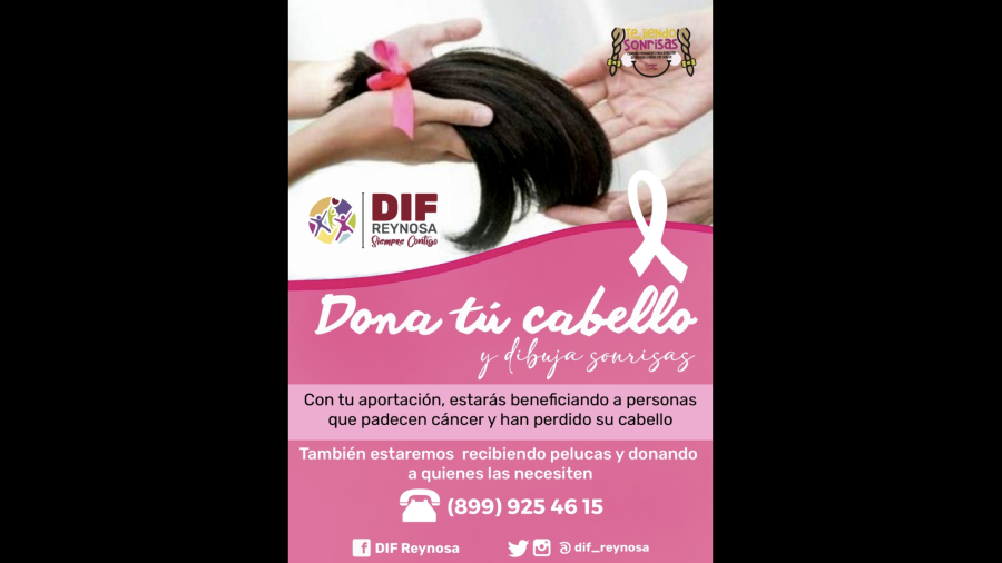 Invita DIF Reynosa a donar cabello