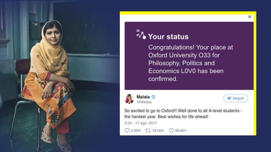 Malala estudiará en la Universidad de Oxford
