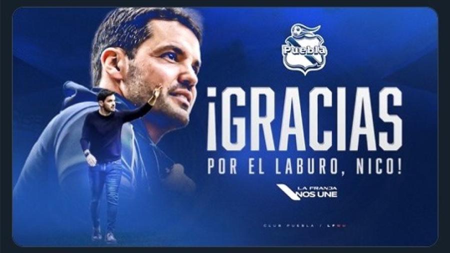 Nicolás Larcamón deja de ser DT del Puebla