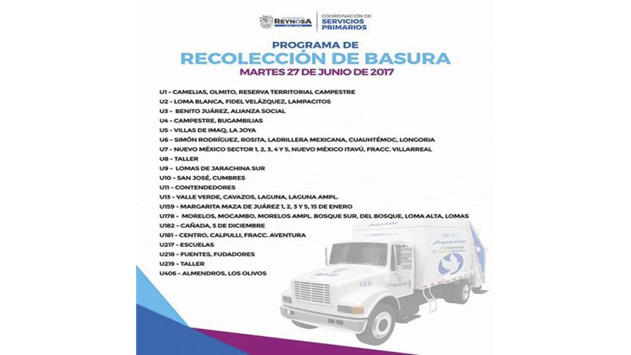 Programa de recolección de basura