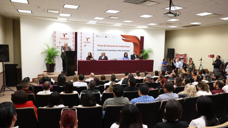 Firma Gobierno de Tamaulipas convenio con IEXE Universidad
