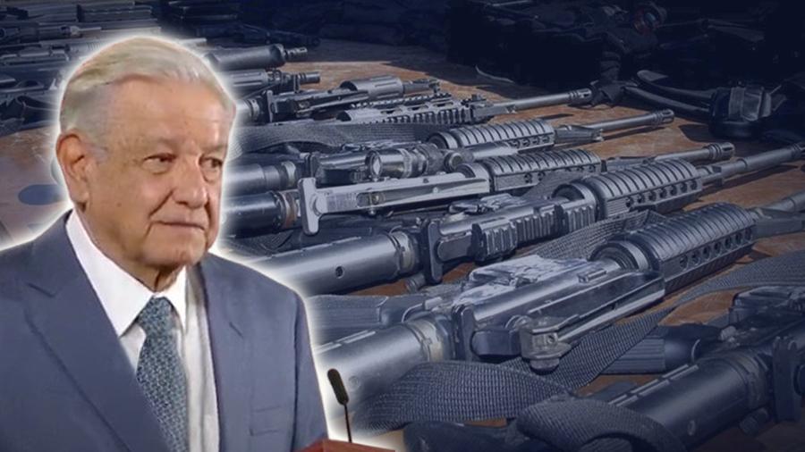 El 70% de armas usadas para delitos en México vienen de EU: AMLO