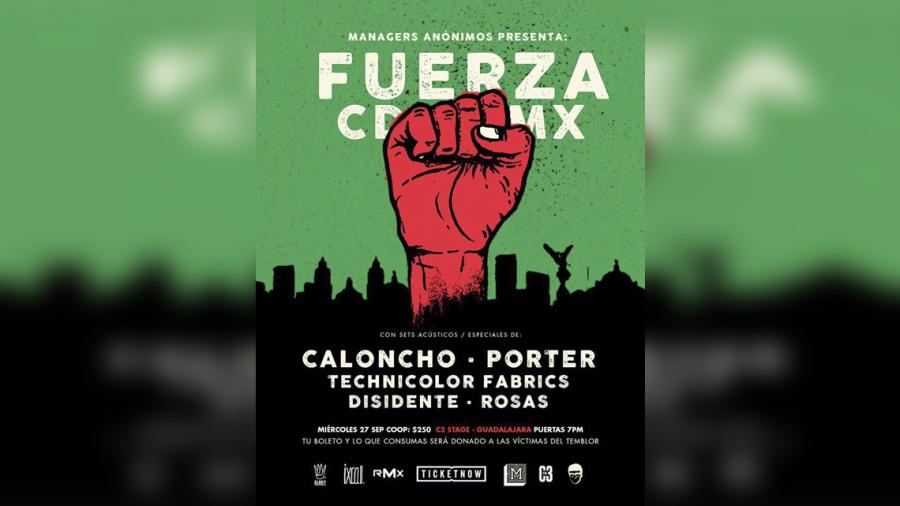 Un éxito Fuerza CDMX, concierto a beneficio de damnificados