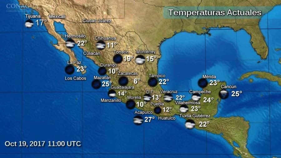 Efectos de frente fri&oacute; mantendr&aacute;n lluvias en la mayor parte del pa&iacute;s