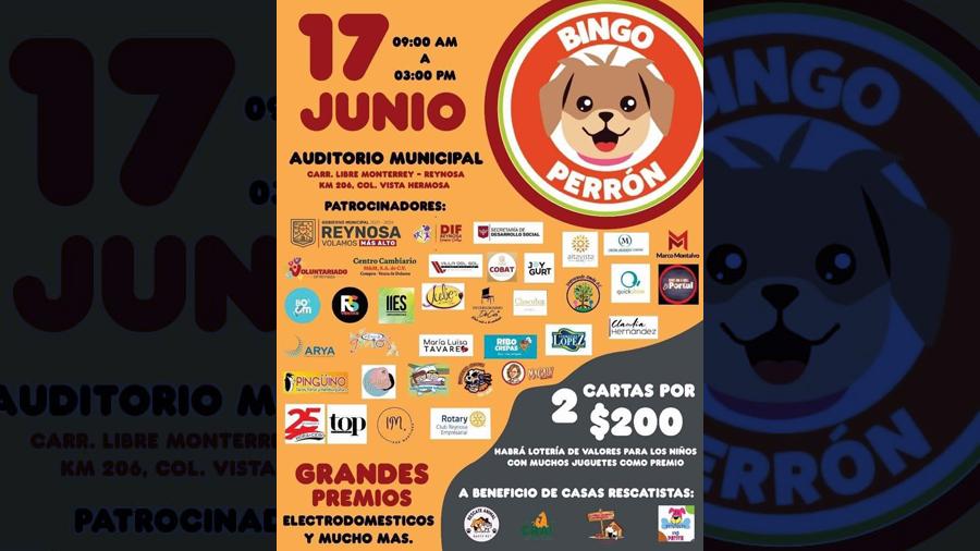 Invitan a "Bingo Perrón" en apoyo de organizaciones rescatistas de animales