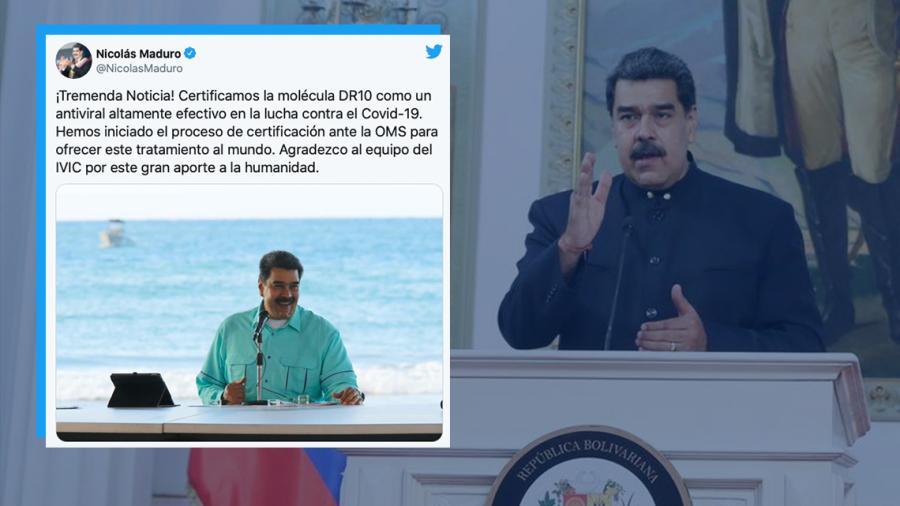 Nicolás Maduro asegura que Venezuela ha desarrollado fármaco que anula 100% al Covid-19