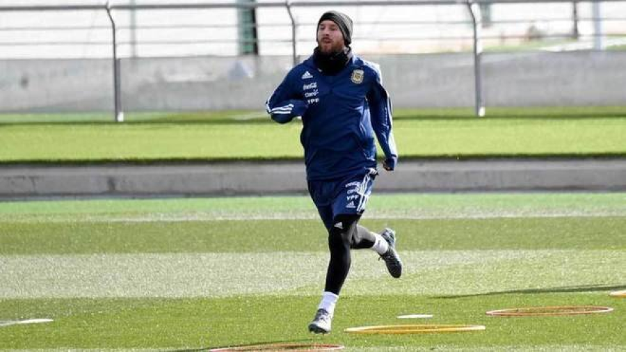 Messi se entrenó en la Ciudad Deportiva del Real Madrid