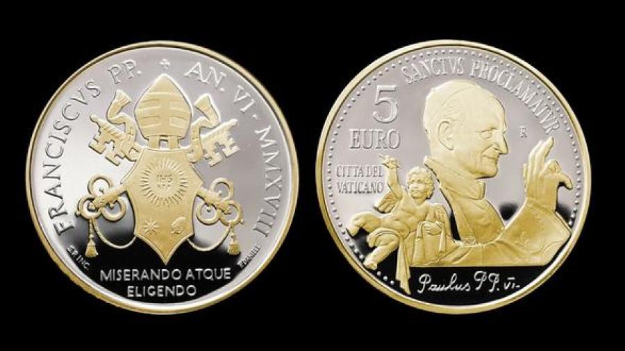 La moneda del Vaticano de 5 euros