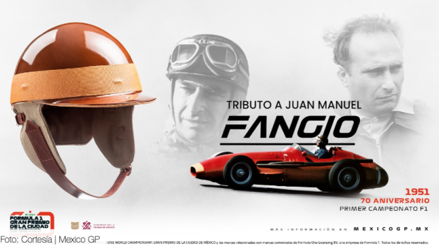 Ganador de la 'Pole position' del GP México 2021 obtendrá réplica del casco de Fangio 