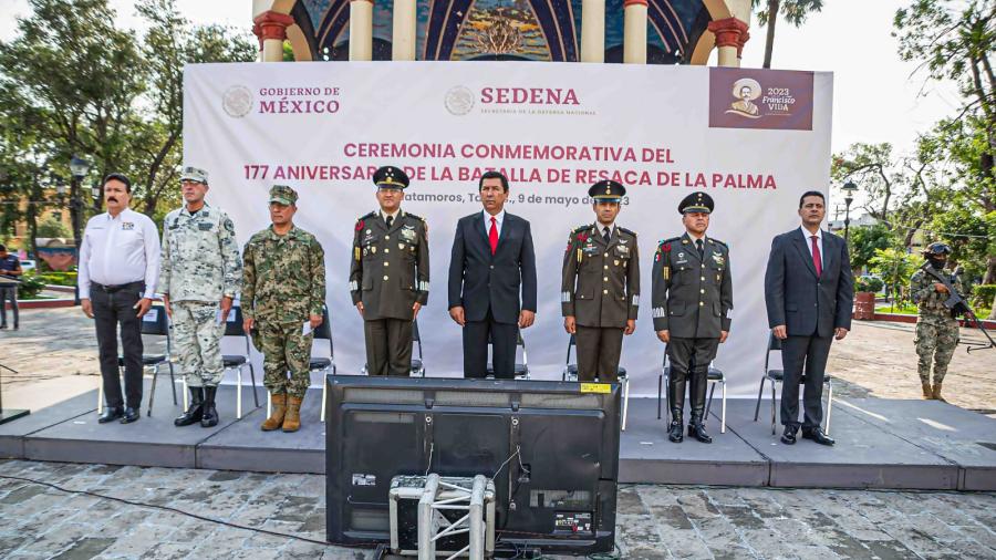 Conmemoran autoridades militares el 177 Aniversario de la Batalla de Resaca de la Palma