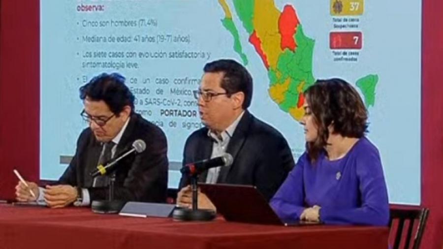 7 casos de Covid-19 y 37 sospechosos en México